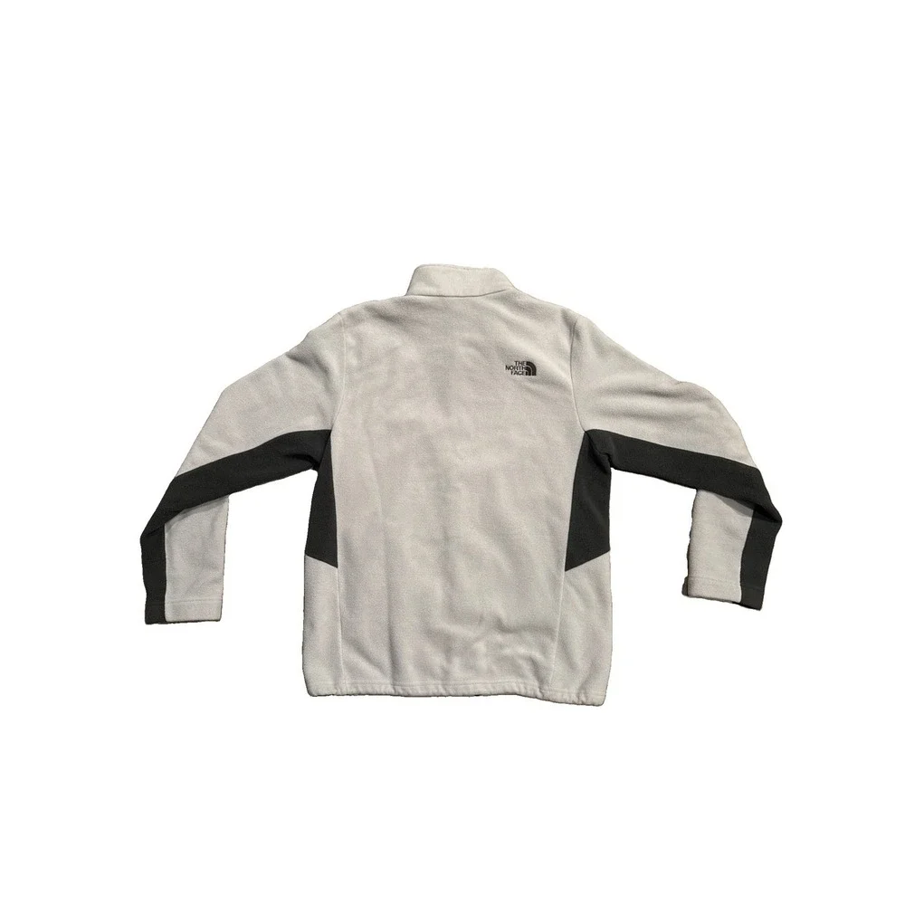 The North Face Jacket Mens Large Gray Fleece Full Zip Colorblock Pockets Hiking